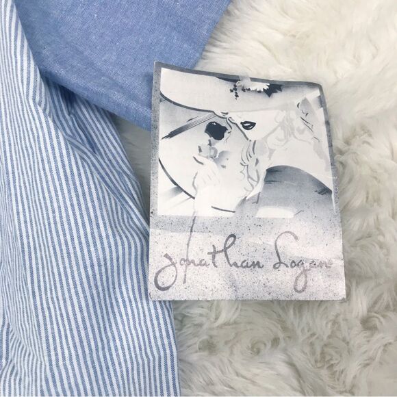 VINTAGE‎ Deadstock 80s 90s Cropped Button Down Shirt Tie Waist Boxy Size XL New - Picture 5 of 12